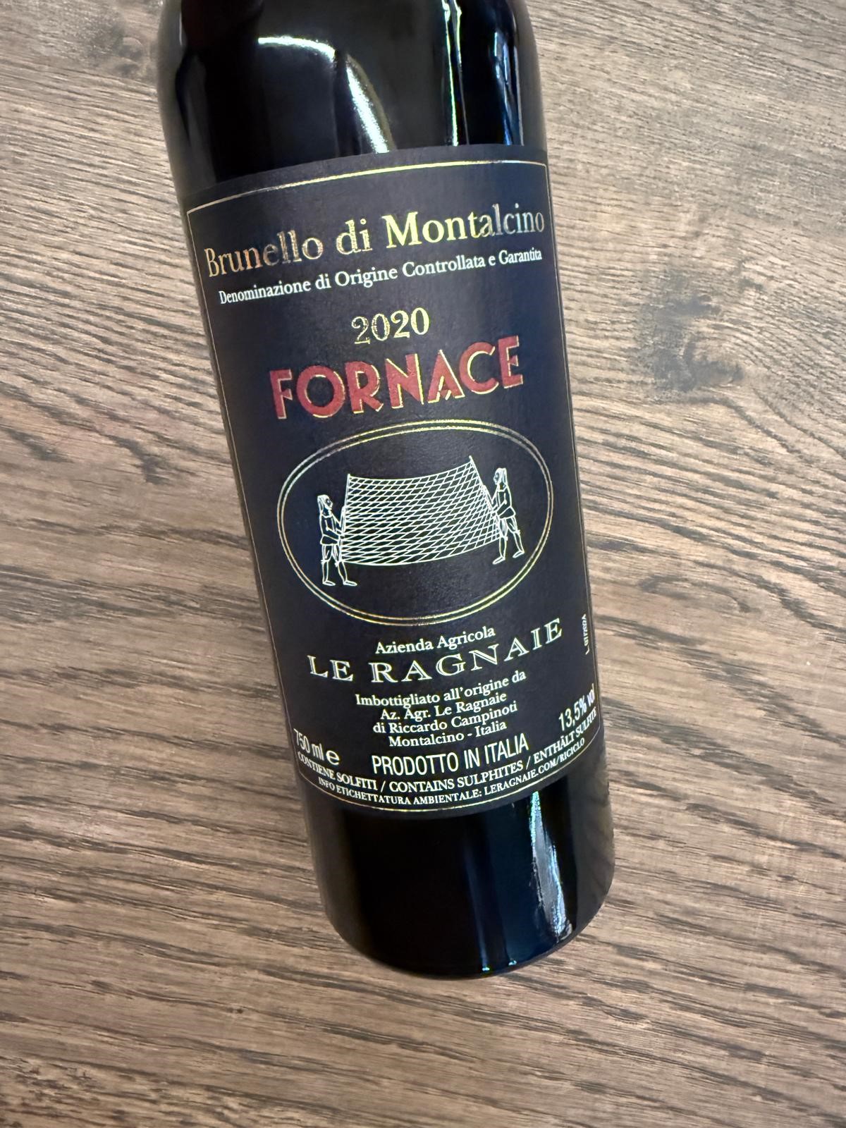 LE RAGNAIE BRUNELLO DI MONTALCINO FORNACE 2020 VOL 13.5